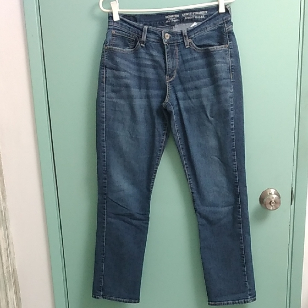 Levi's Blue  Curvy Straight Leg Jeans  Size 10